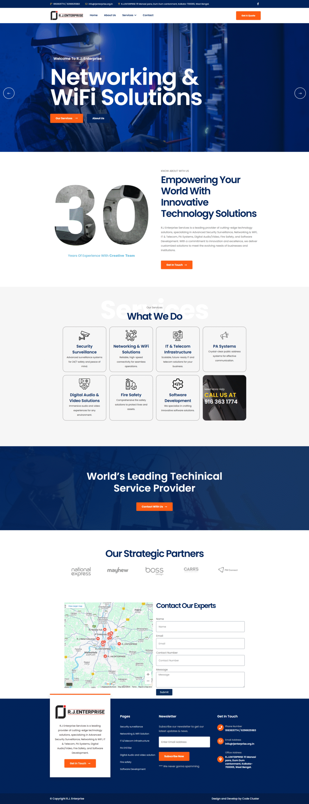 RJ Enterprise Services specializes in innovative security, networking, IT infrastructure, and digital solutions for businesses and institutions.